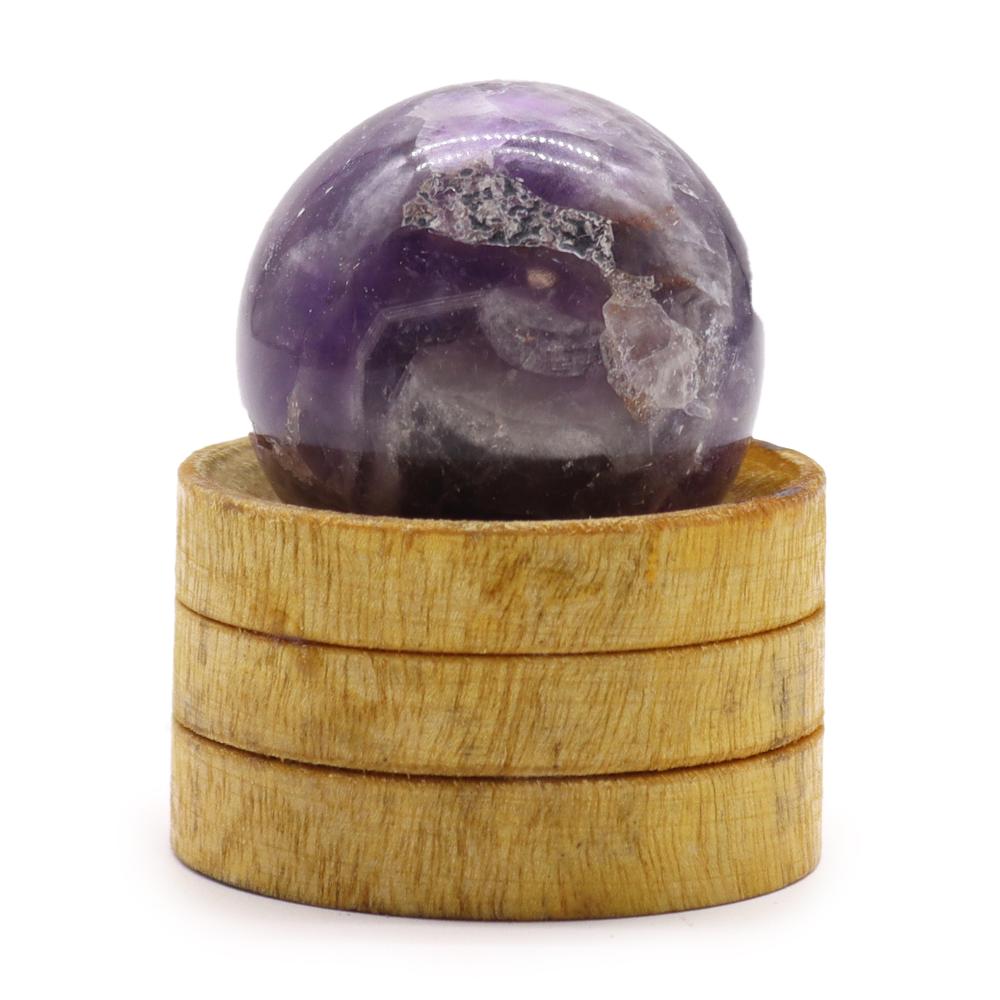 Gemstone Crystal Sphere 40mm - African Amethyst with Stand