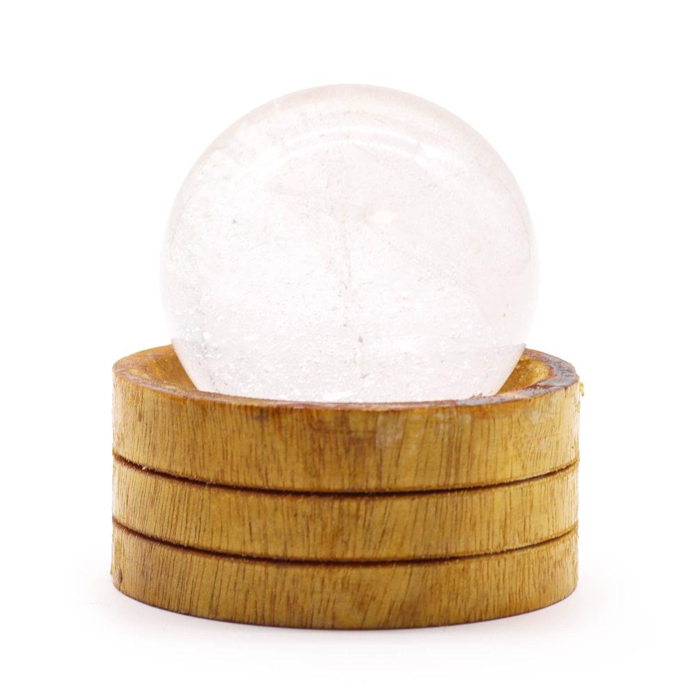 Gemstone Crystal Sphere 50mm - Clear Quartz with Stand