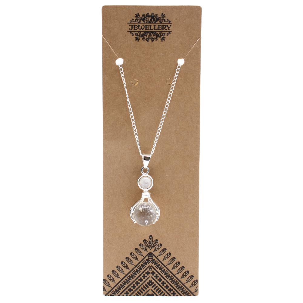 Gemstone Healing Hands Pendant - Rock Quartz