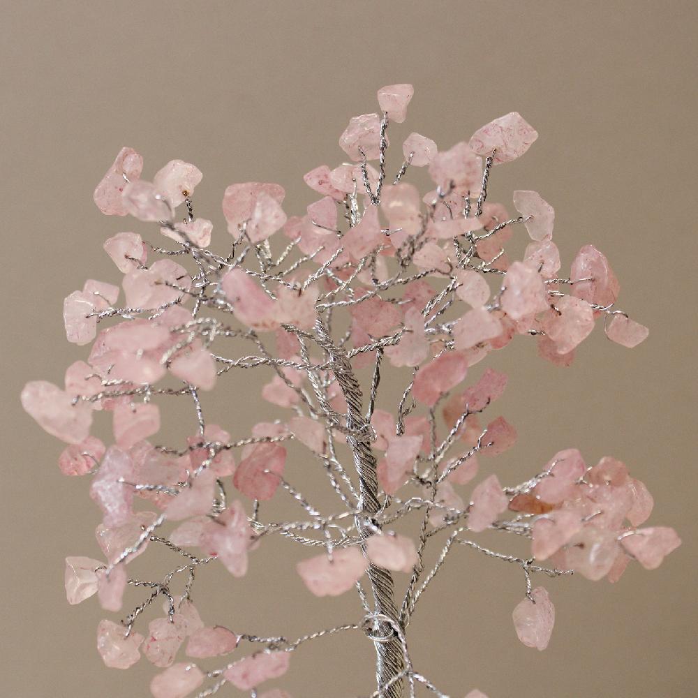 Gemstone Tree With Orgonite Base - 160 Stone - Rose Quartz