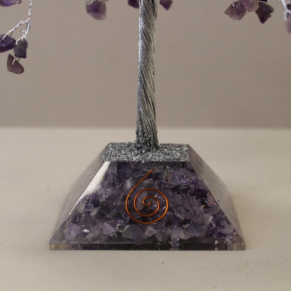 Gemstone Tree With Orgonite Base - 320 Stone - Amethyst