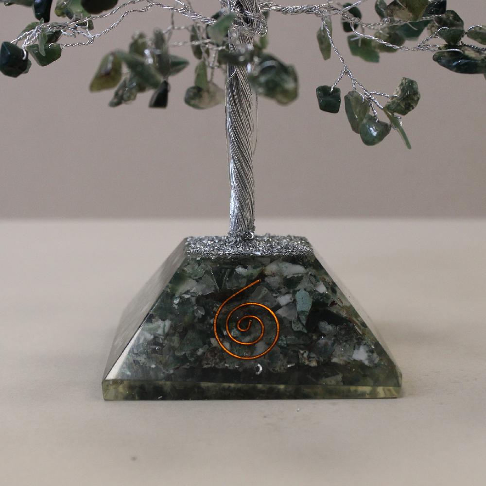 Gemstone Tree With Orgonite Base - 320 Stone - Moss Agate