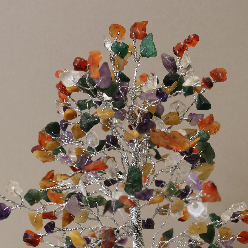 Gemstone Tree With Orgonite Base - 320 Stone - Multi