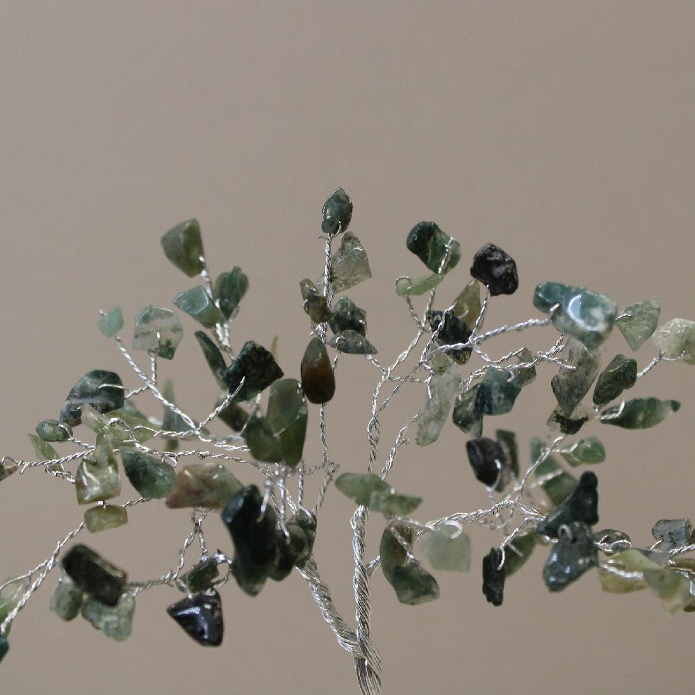 Gemstone Tree With Orgonite Base - 80 Stone - Moss Agate