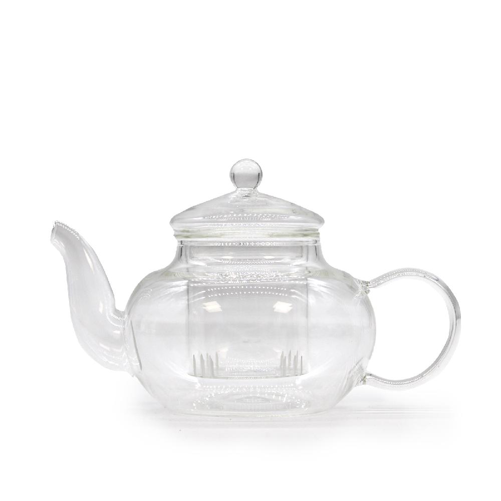 Glass Infuser Teapot - Round Pearl - 400ml - Gift Boxed