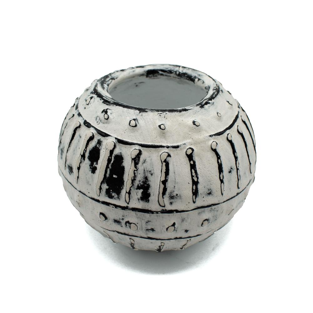 Greek Bubble Clay Plant Pot - Cream 10cm
