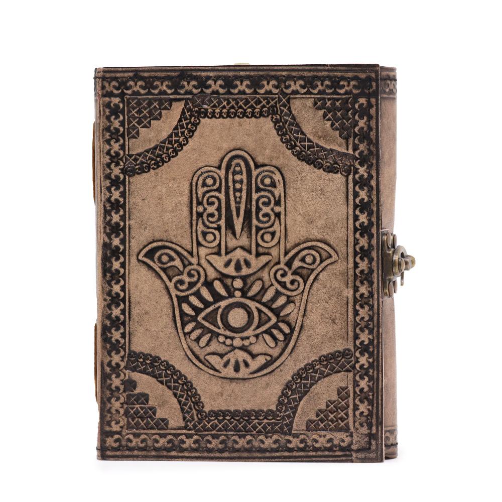 Hamsa - Esoteric Notebook - Antique Grey - 200 pages Stich Edge- 17.5x12.5x3cm