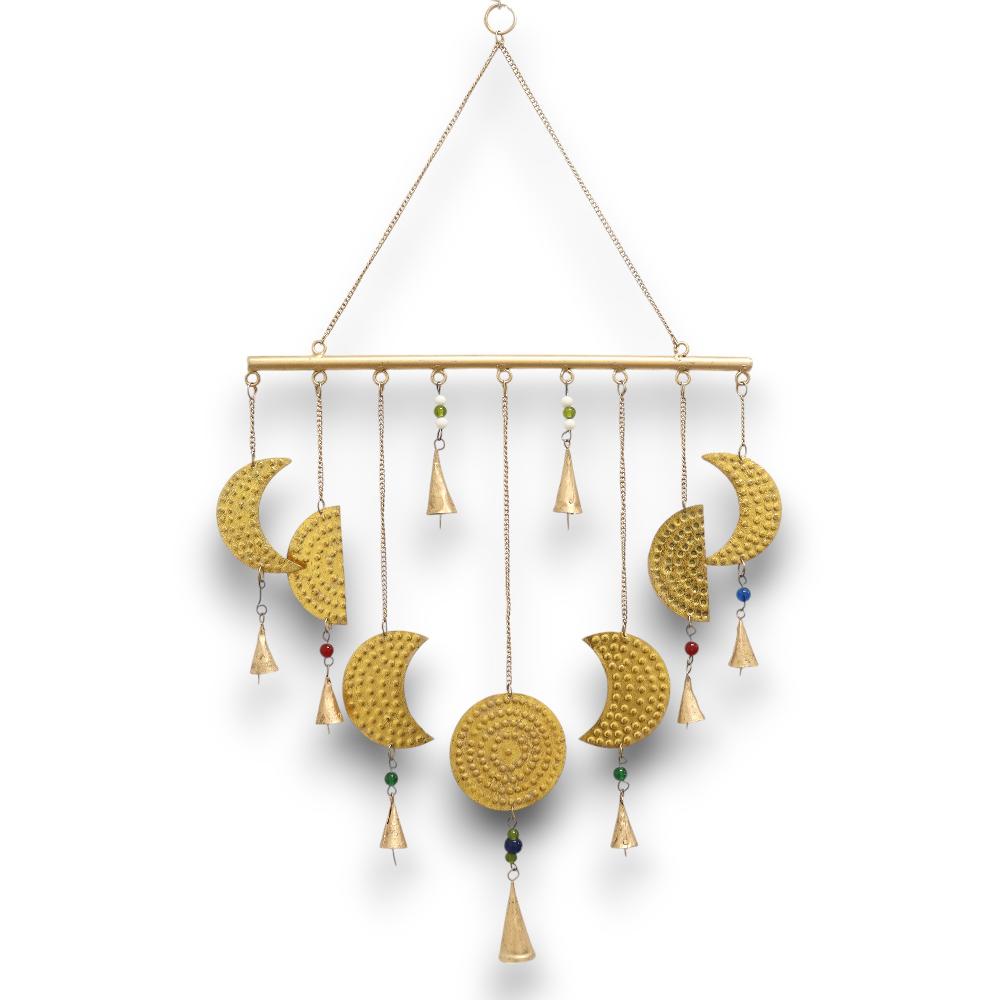 Indian Chimes - Brass Moon Phases Chimes - 43x40cm
