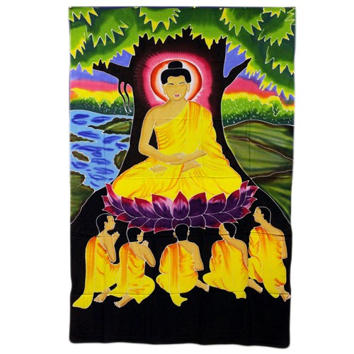 Large Buddha under the Bodhi Tree 188x117cm