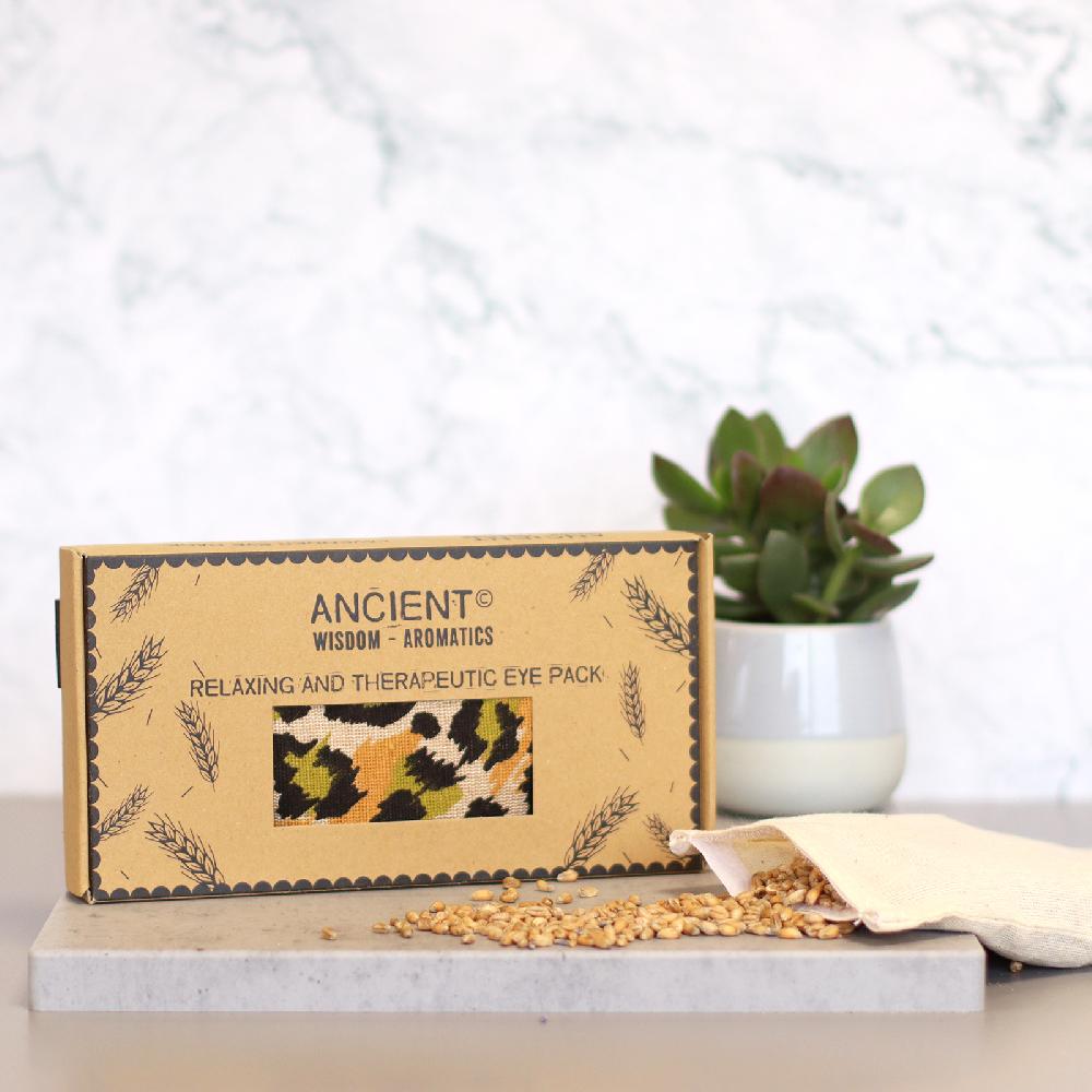 Lavender Natural Cotton And Juco Eye Pillow In Gift Box - Night Leopard