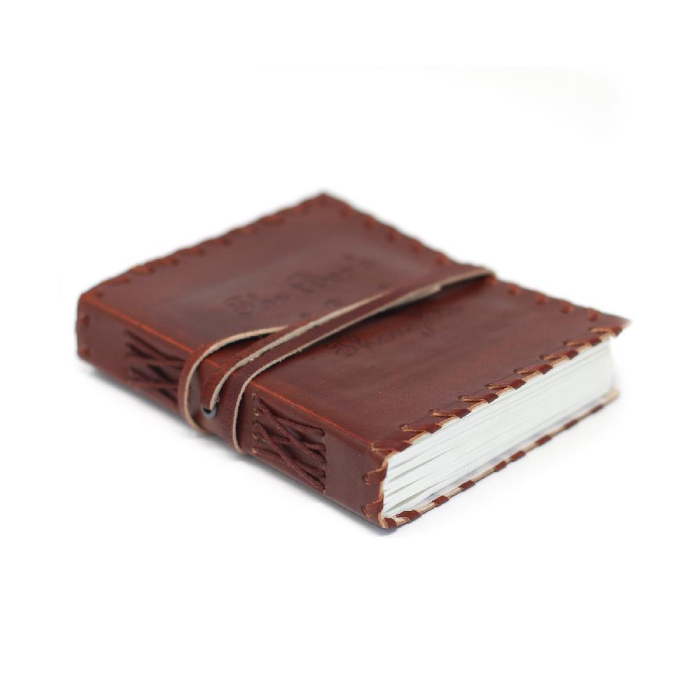 Leather Book Of Thoughts With Wrap Notebook (6x4")