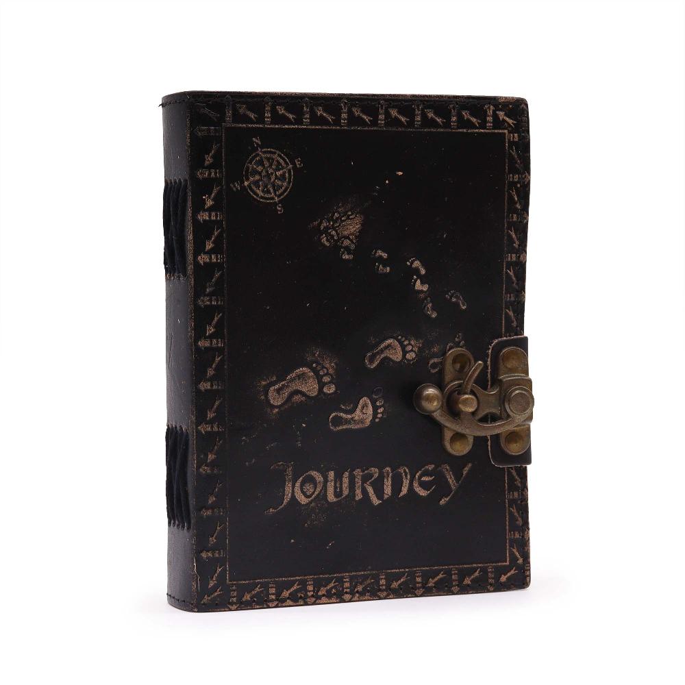 Leather Journel - Plain Paper - Journey (7x5") - Dark Tan
