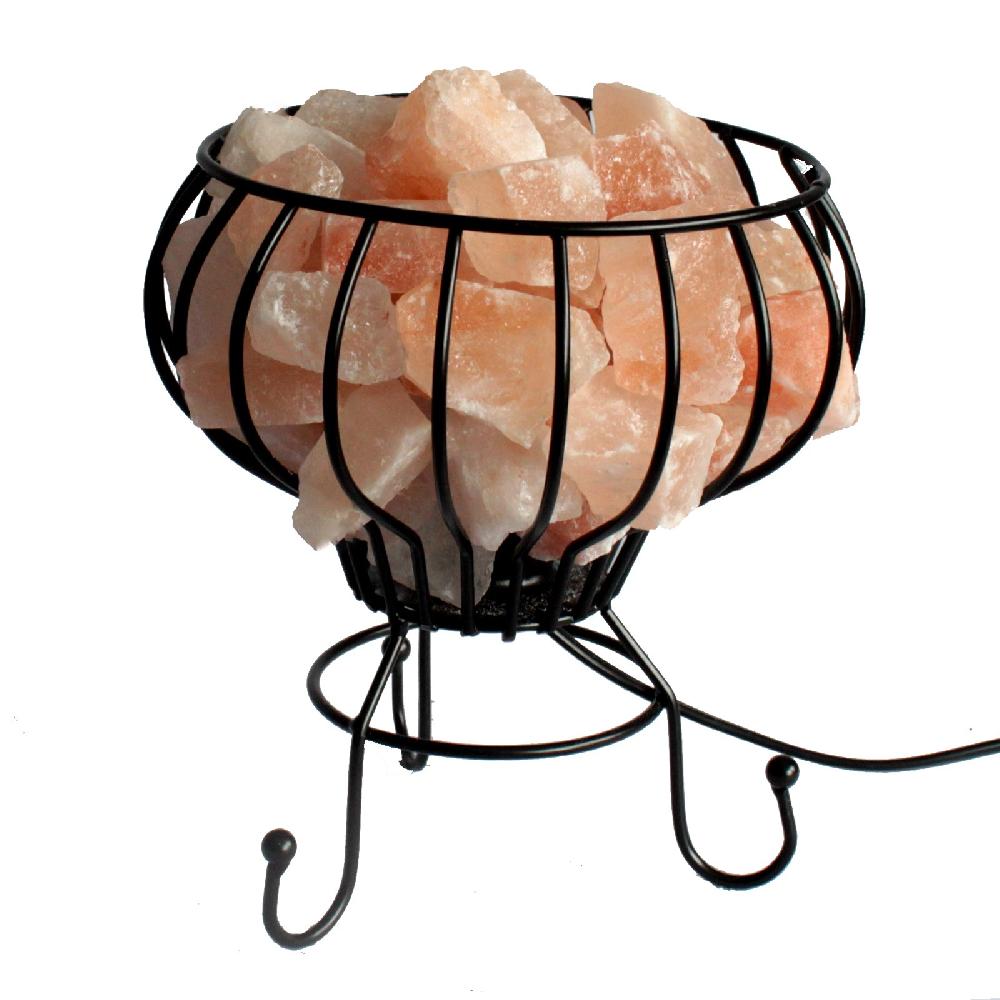 Low Salt Rock Brazier Pink Salt Chunks Cable & Bulb