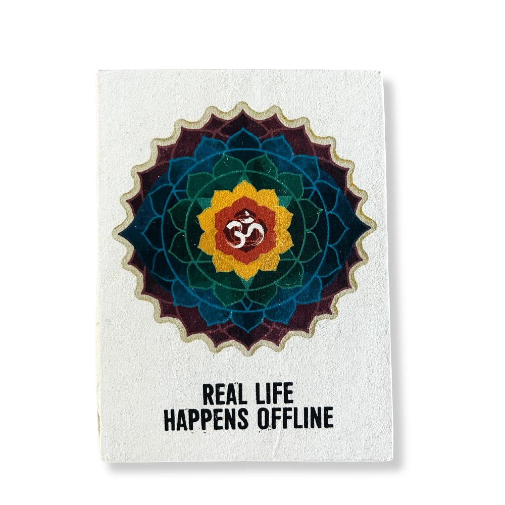 Lrg Lokta Inspiration Notebook (21x15cm) - 45 leafs - Real Life - inc bookmark