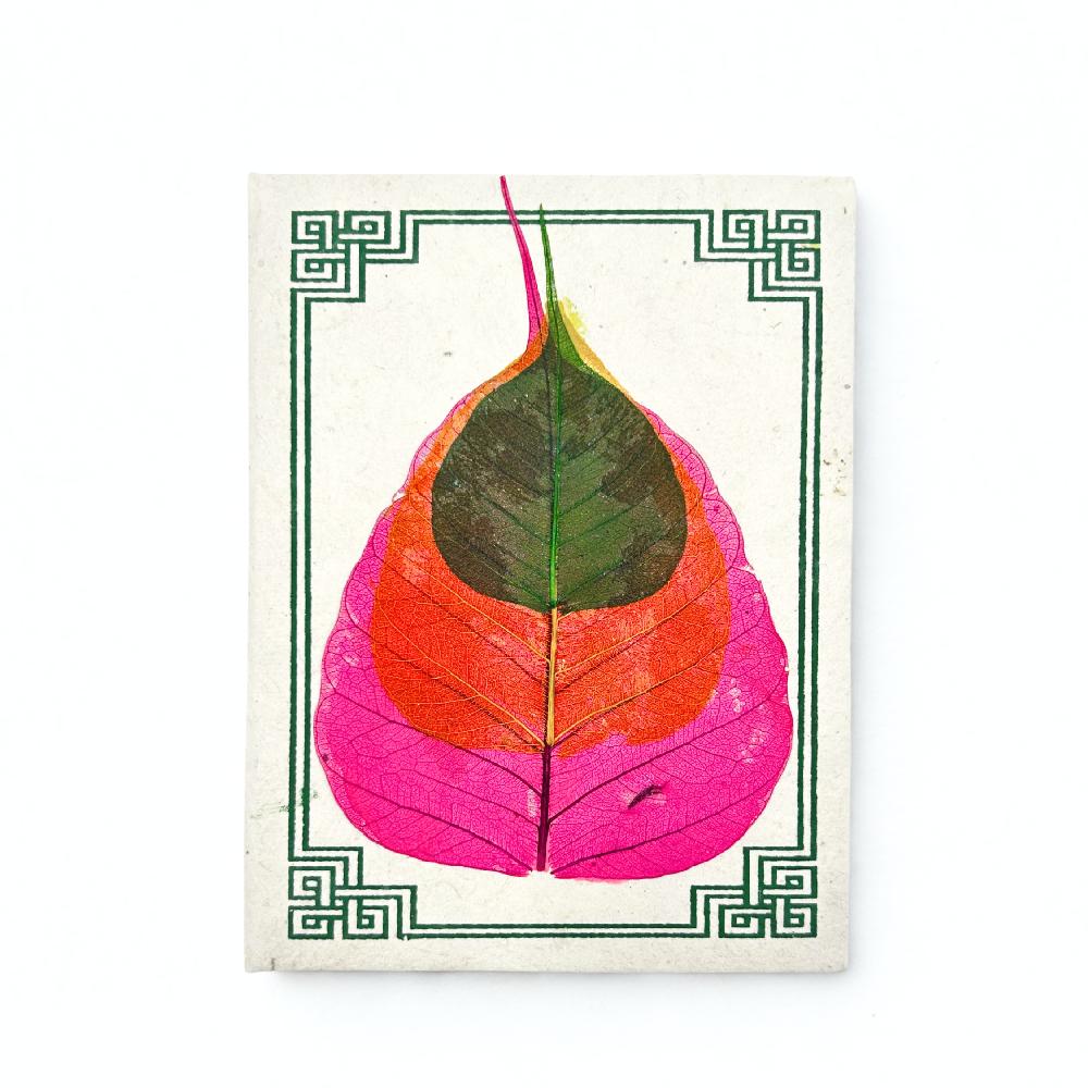 Med Lokta Bodhi Leaf Notebook Lrg (15x12cm) - 45 leafs (assorted)