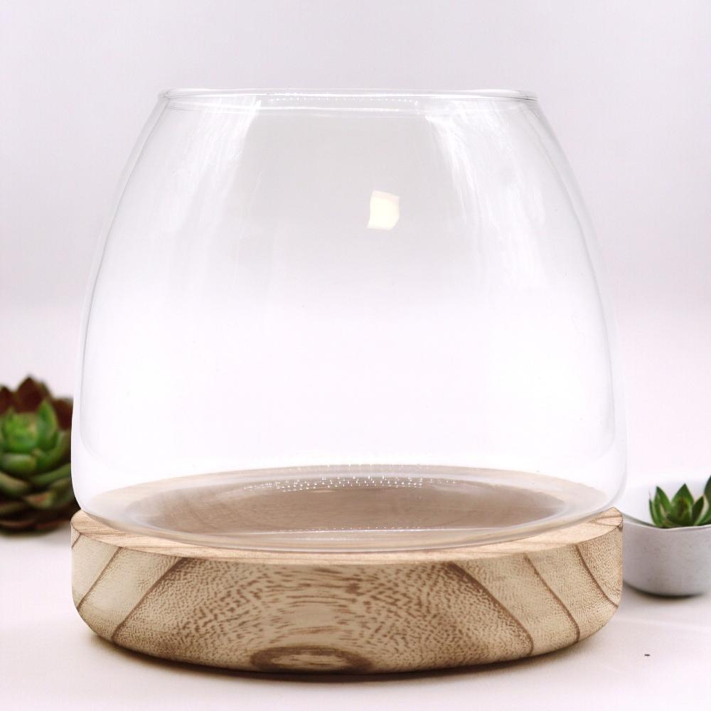 Medium Terrarium on Natural Tung Wood - 15x15cm