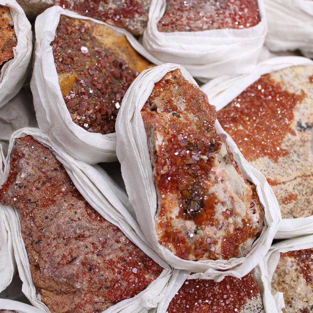 Mineral Specimens -Vanadinite (approx 20 Pieces)