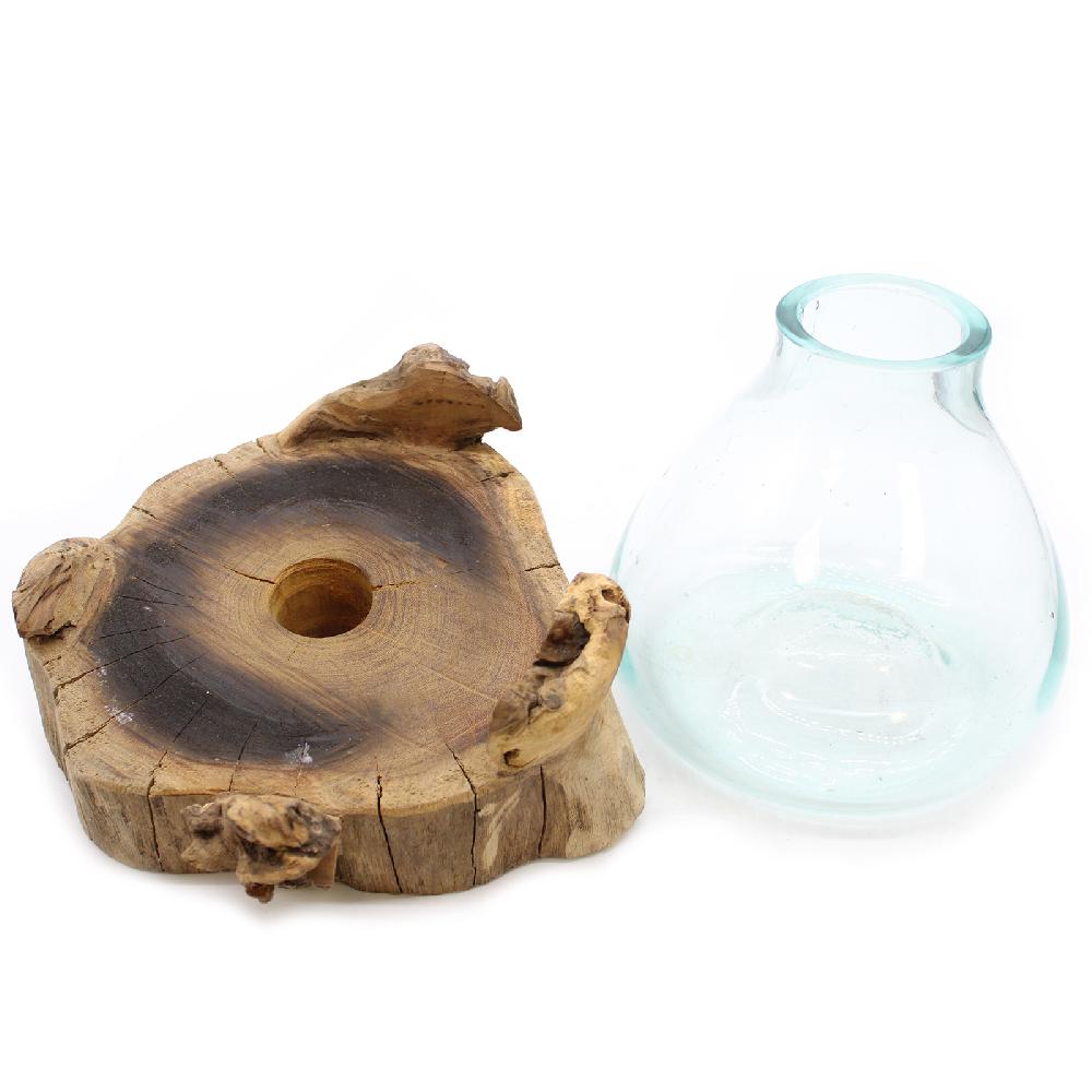 Molten Glass Large Fish Tank 3.7 Litre (with Light Cavity)- 30cm