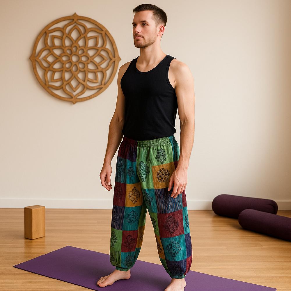 Nomad Sari - Mushroom Pants - Green Tones L/XL