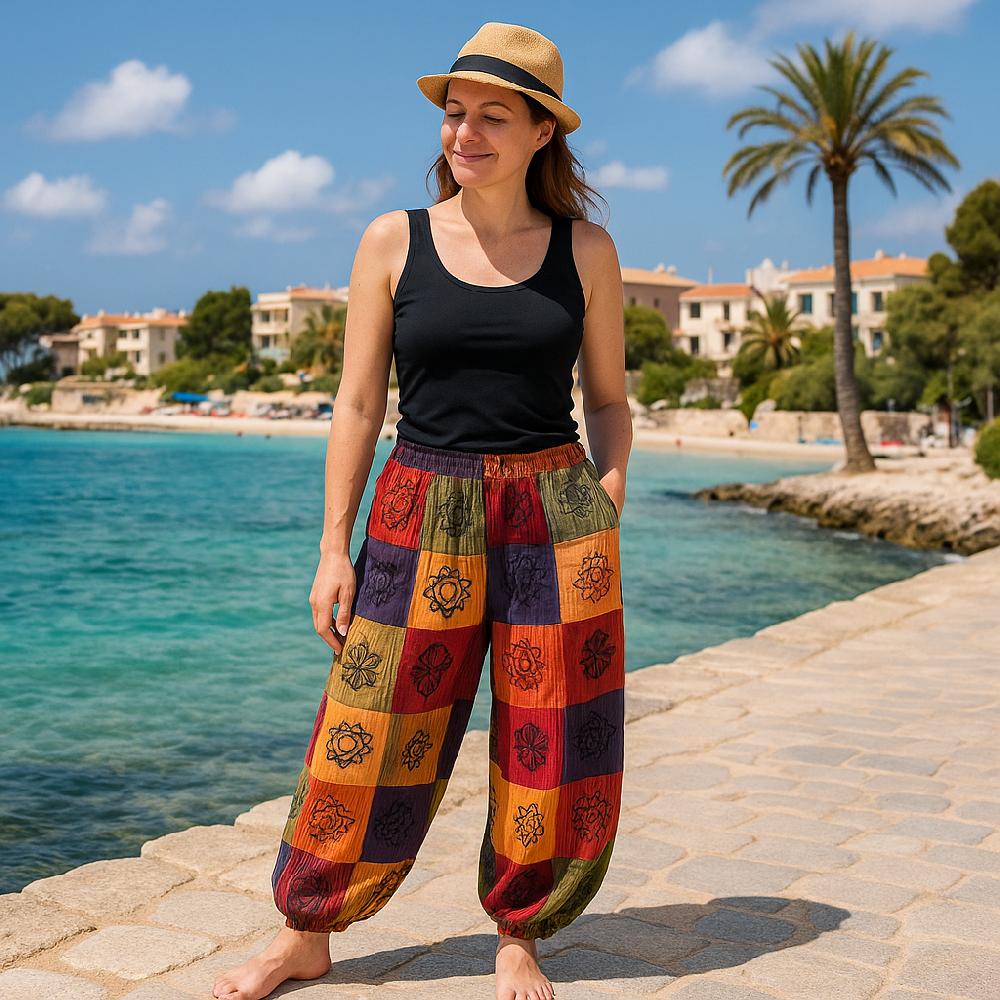 Nomad Sari - Mushroom Pants - Orange Tones S/M