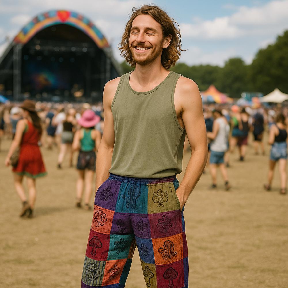 Nomad Sari - Mushroom Pants - Purple Tones L/XL