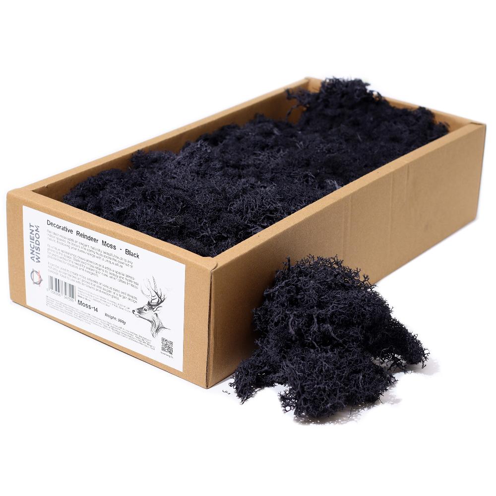 Quality Decorative Reindeer Moss - Black - 635g Box