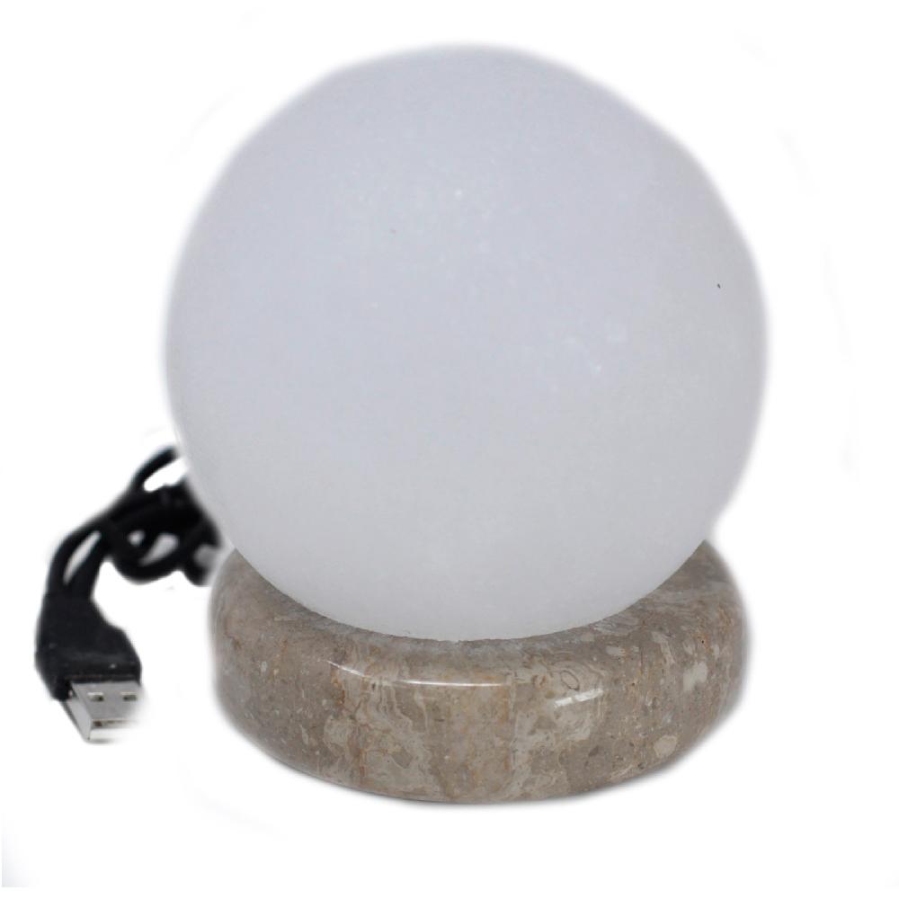 Quality USB Ball WHITE Salt Lamp - 9 Cm (multi)