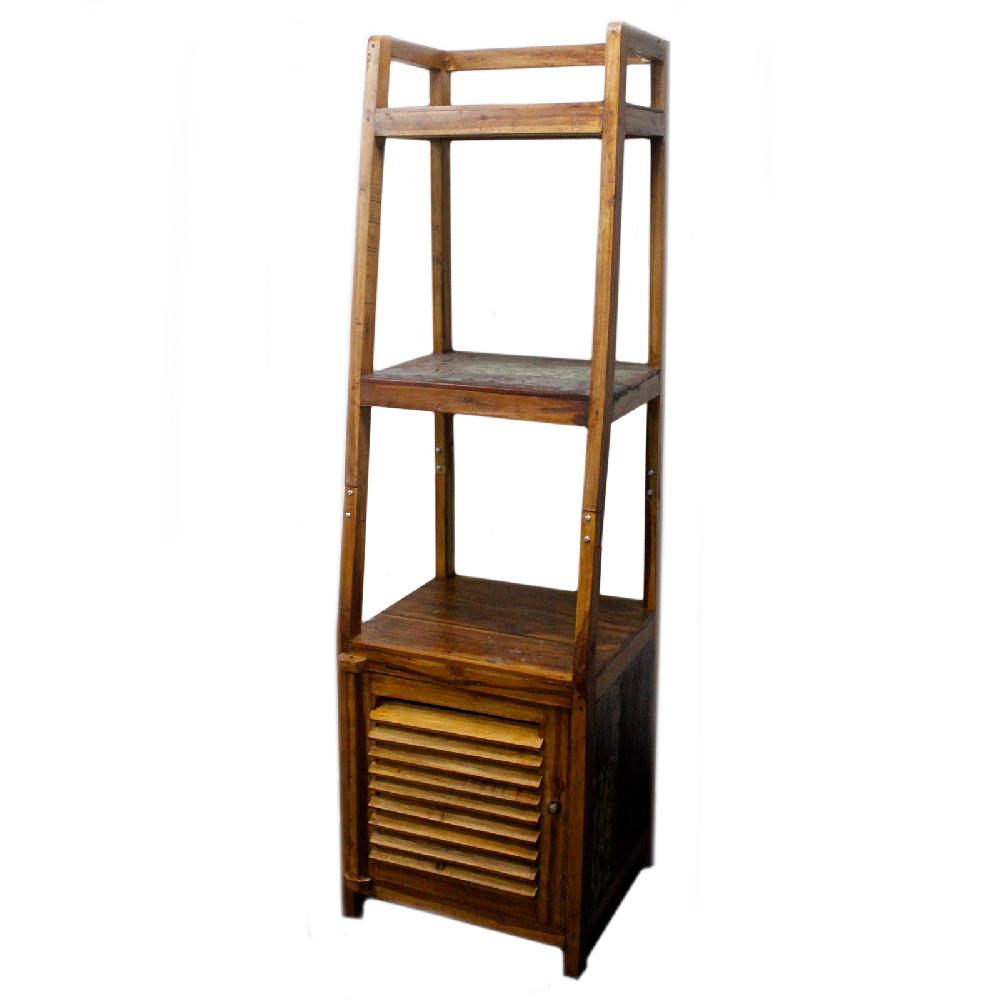 Recycled Teak-wood Open Shelf Display