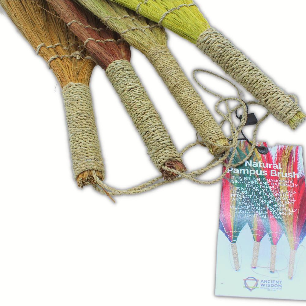 Set 4 - Pampas Long Broom - Natural Colours