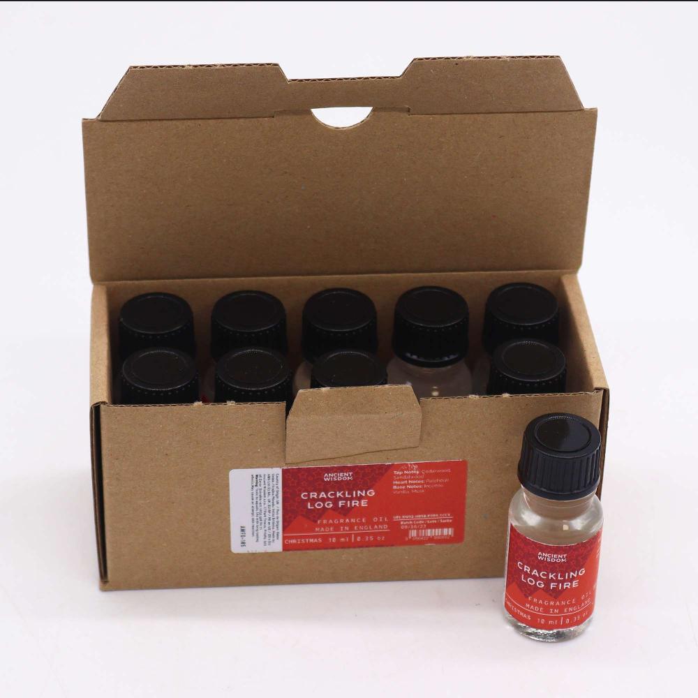 10x 10ml Crackling Log Fire Fragrance Oil
