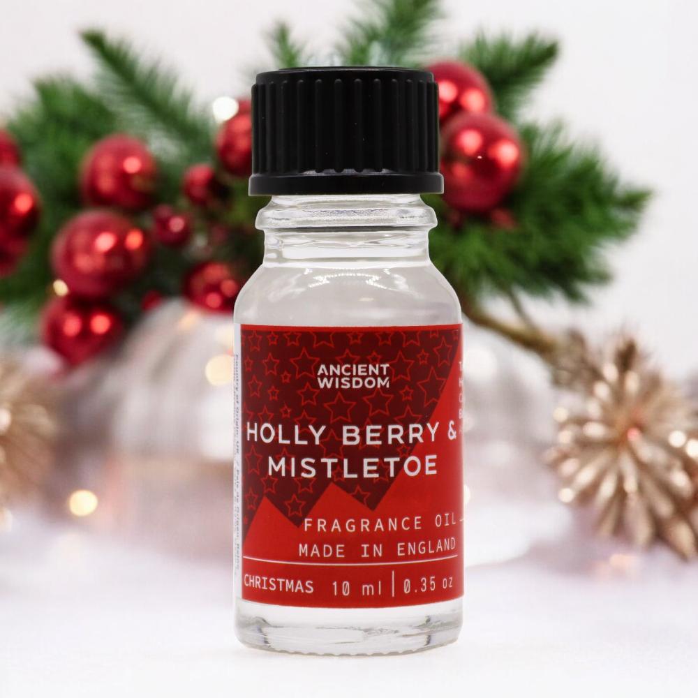 10x 10ml Holly Berry & Mistletoe Fragrance Oil