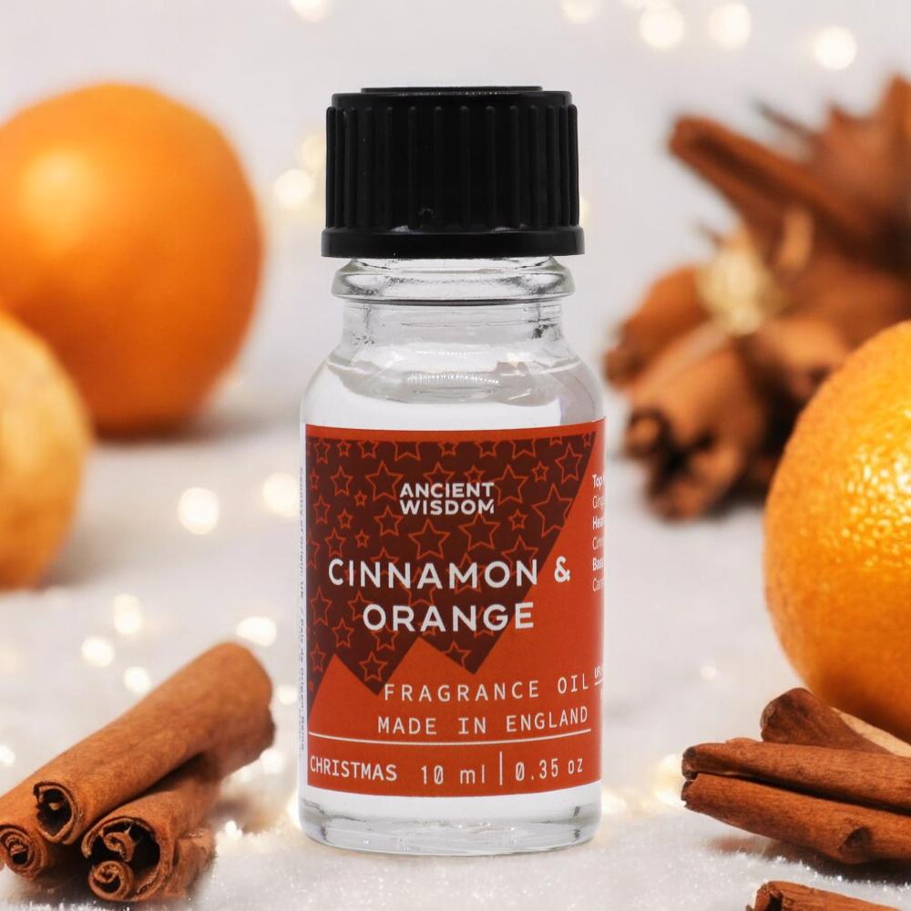 10x 10ml Xmas Cinnamon & Orange Fragrance Oil