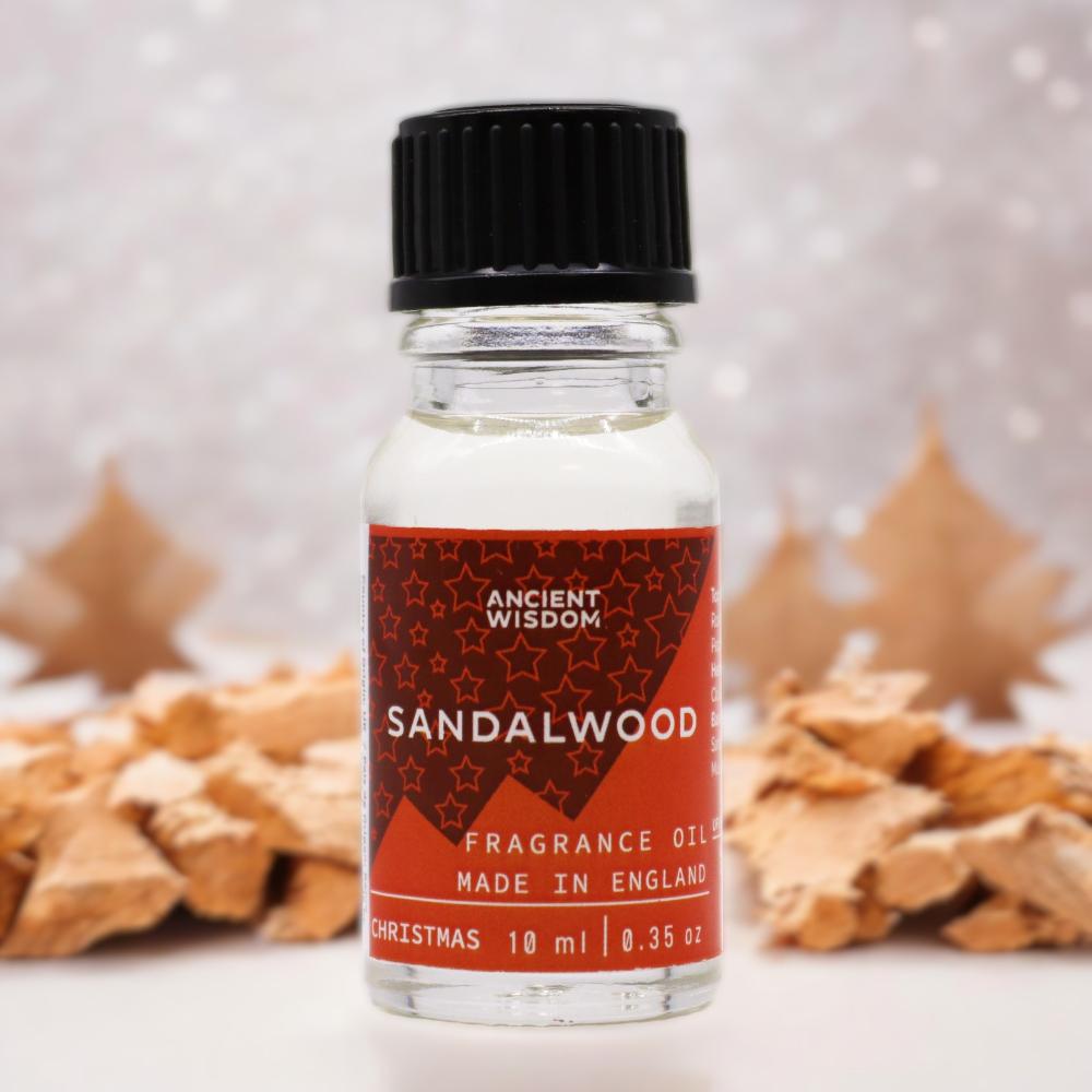 10x 10ml Xmas Sandalwood Fragrance Oil