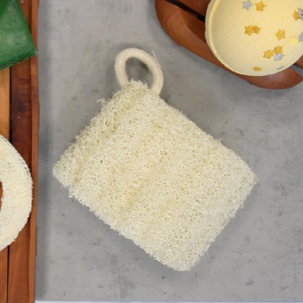 10x Egyptian Luxury Loofah With Cotton String - Non-Compressed - 8-12cm