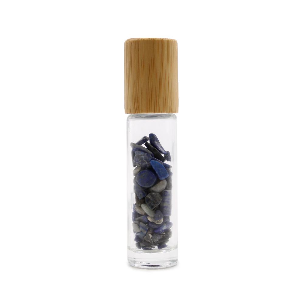 10x Gemstone Essential Oil Roller Bottle - Sodalite - Wooden Cap
