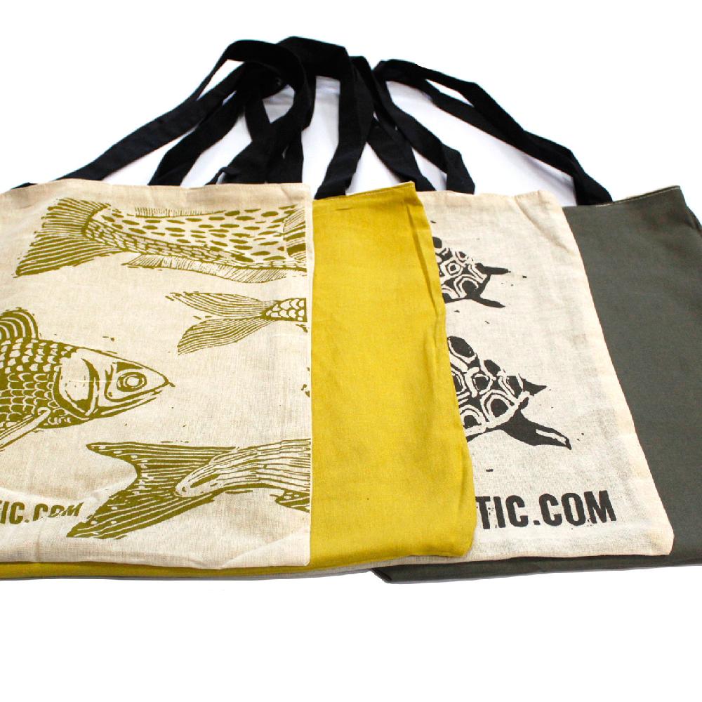 10x Lrg 2x4oz Reversable Cotton Bag 38x42cm - (2 Designs)