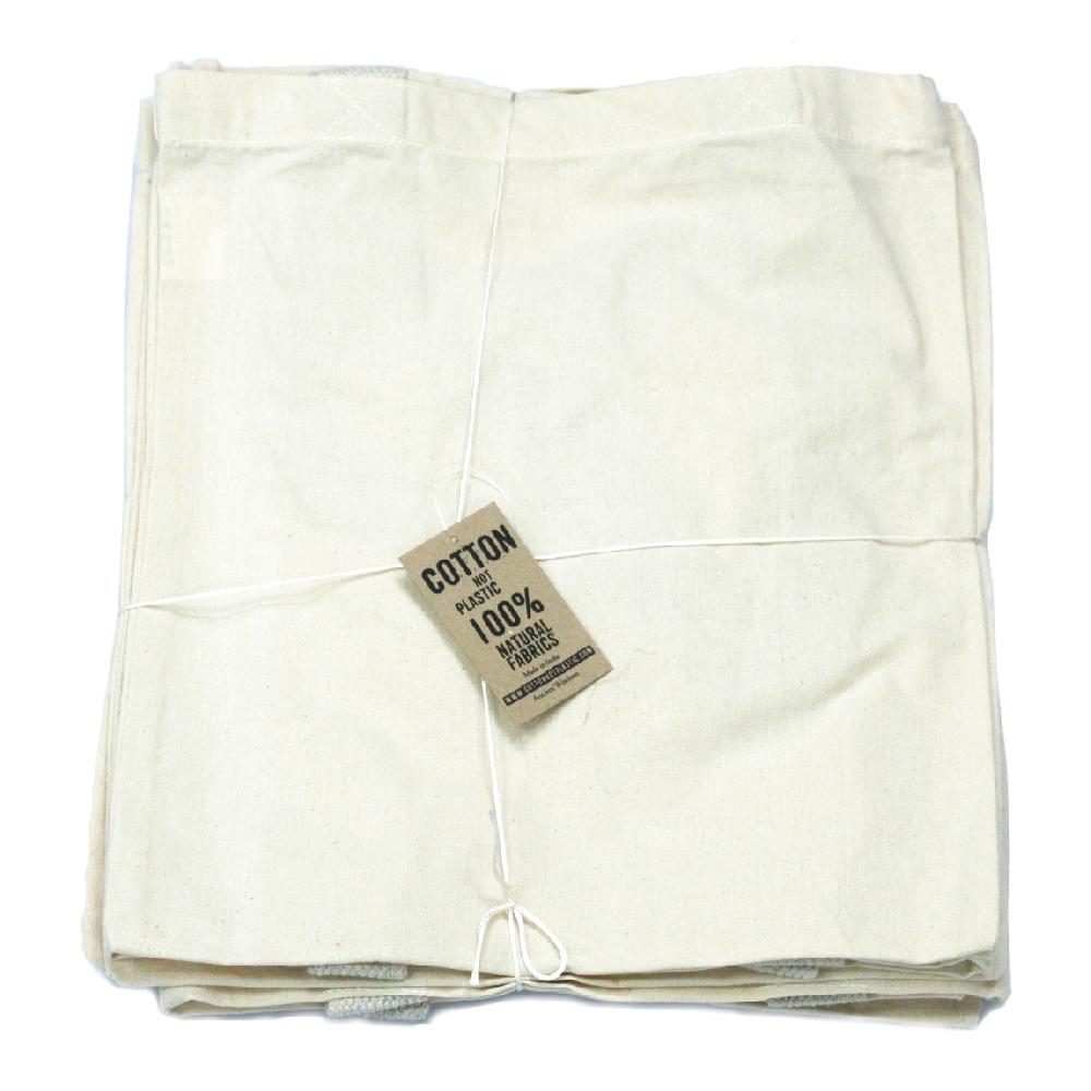 10x Lrg Natural 6oz Cotton Bag 38x42cm