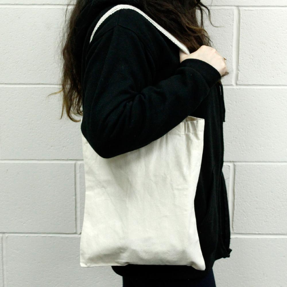 10x Med Natural 6oz Cotton Bag 35x30cm