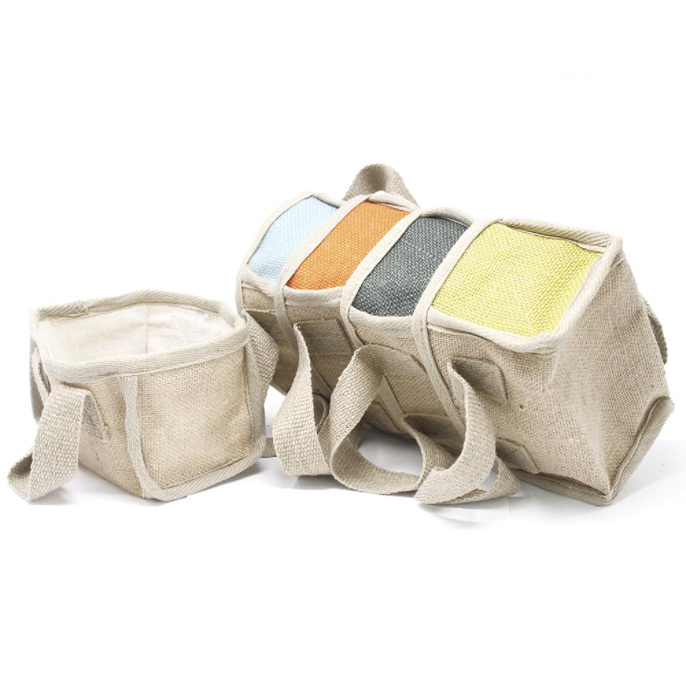10x Mini Shopping Basket - 16x10x12cm - Teal