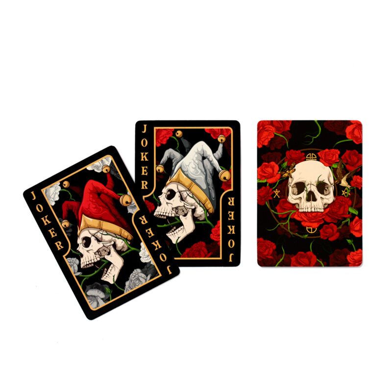 12x Box Of 12 Skulls And Roses Standard Playing Card Deck
