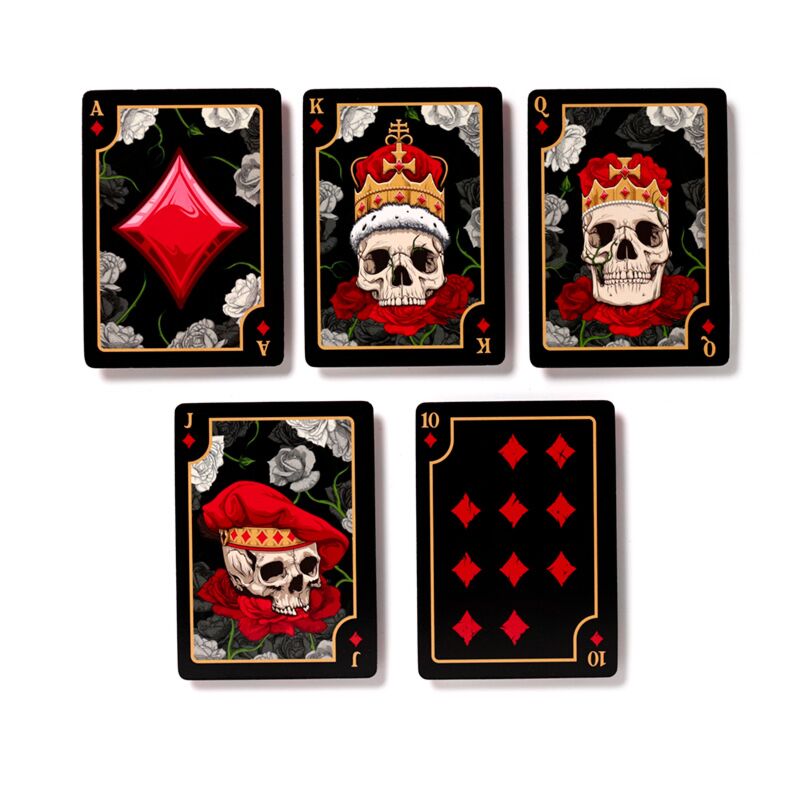 12x Box Of 12 Skulls And Roses Standard Playing Card Deck