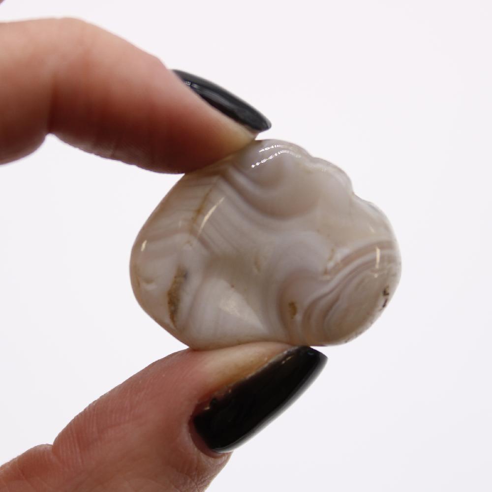 12x Medium African Tumble Stone - Grey Agate - Botswana
