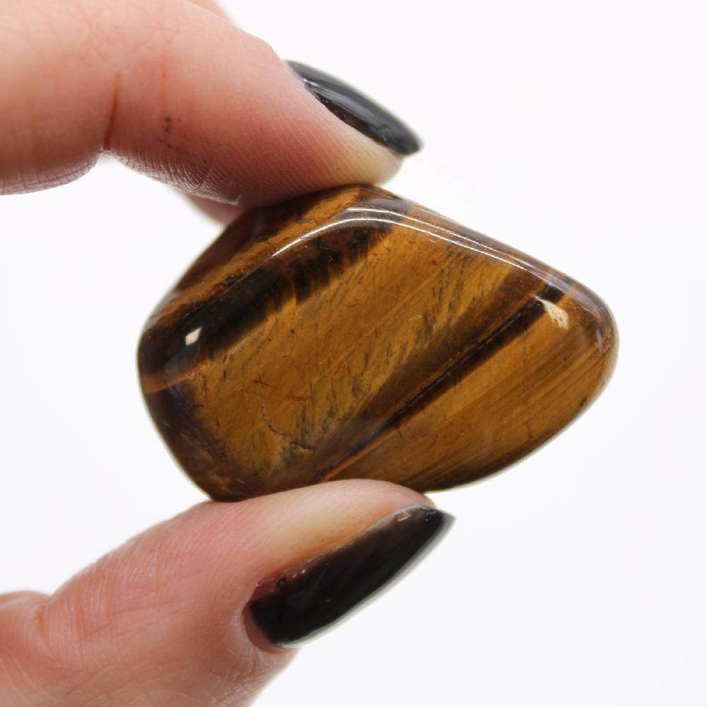 12x Medium African Tumble Stone - Tigers Eye - Golden