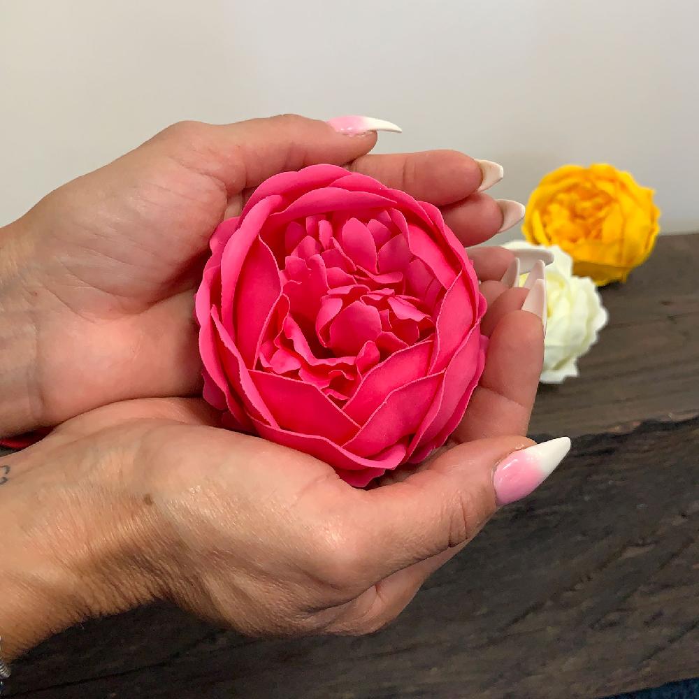 16x Craft Soap Flower - Ext Large Peony - Rose