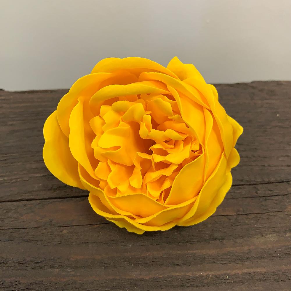 16x Craft Soap Flower - Ext Large Peony - Yellow