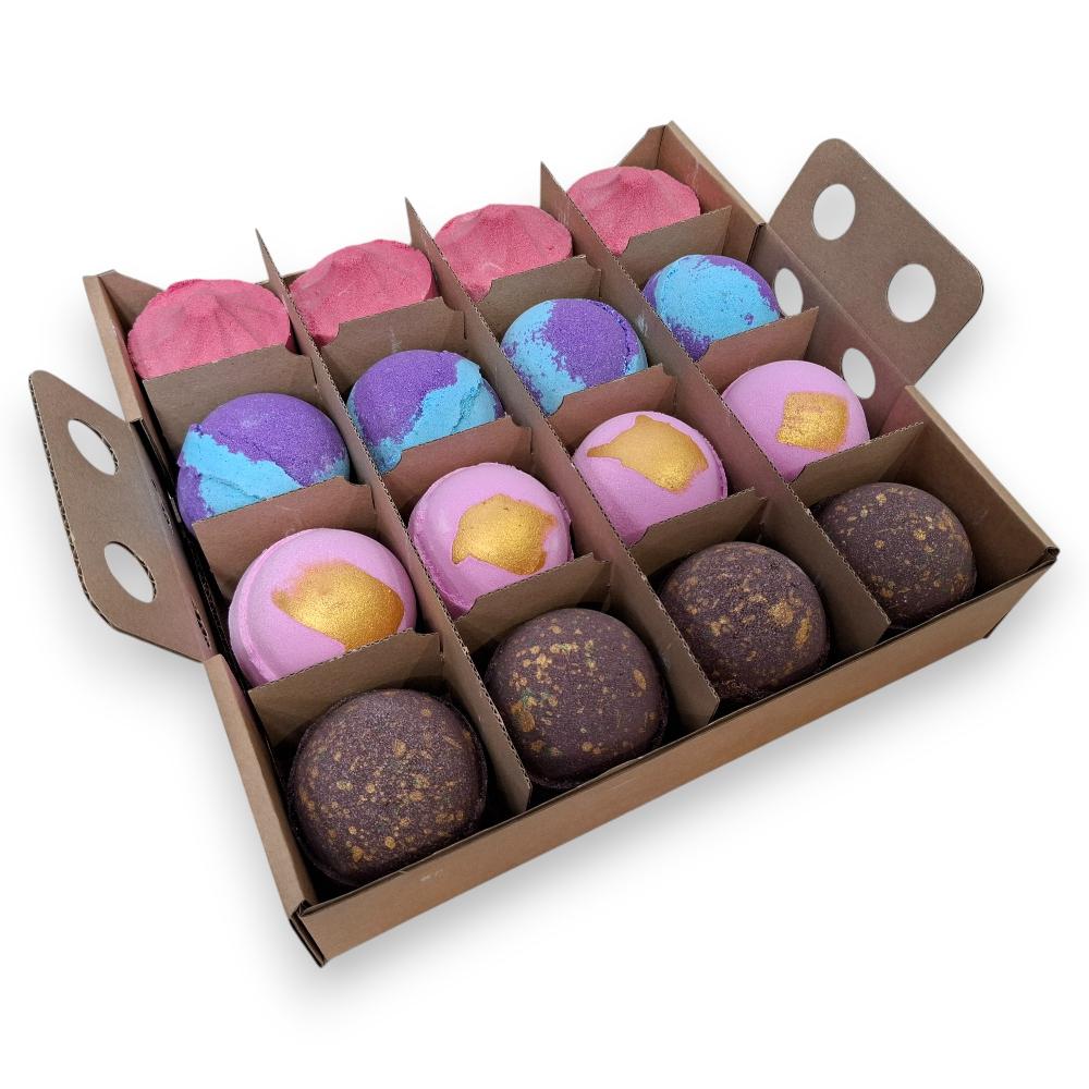 16x Jumbo Bath Bomb Discovery 4 of each Pack Dubai Amethyst Razzle Charlotte