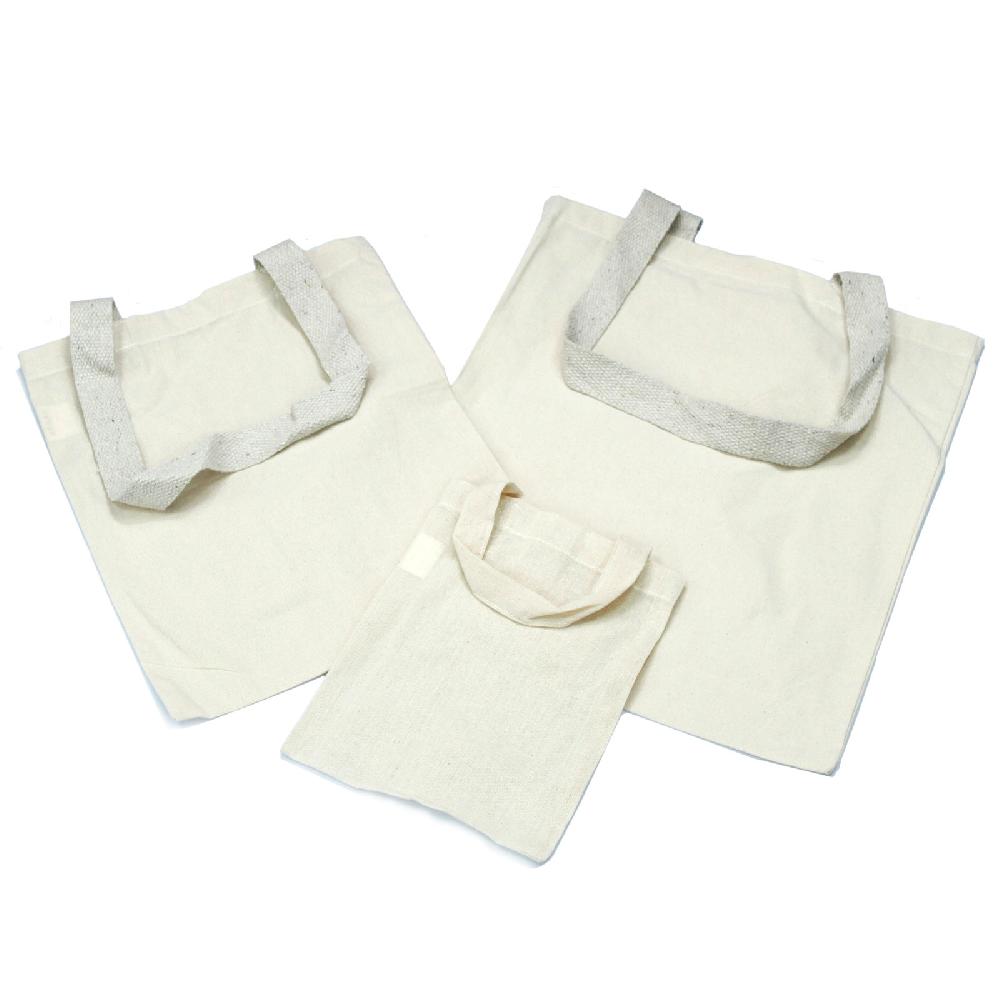 20x Small Natural 4oz Cotton Bag 25x20cm