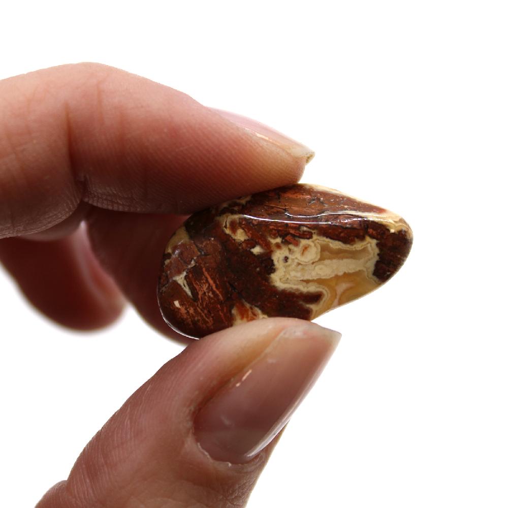 24x Small African Tumble Stone - Light Jasper - Brecciated