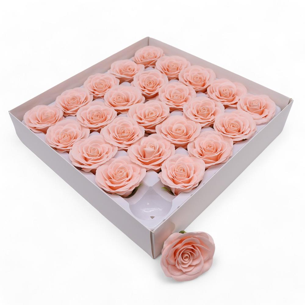 25x Craft Soap Flower - Lrg (7-Layer) Vintage Rose - Edwardian Blush