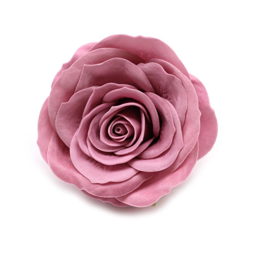 25x Craft Soap Flower - Lrg (7-Layer) Vintage Rose - Operetic Mauve